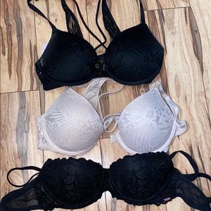 Set of 3 Pink bras